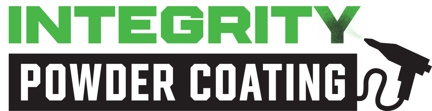 Integrity Powder Coating horizontal green and black logo